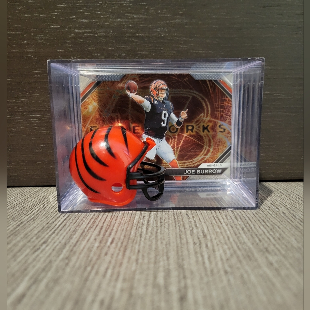 Joe Burrow Cincinnati Bengals Mini Football Helmet Sports Box